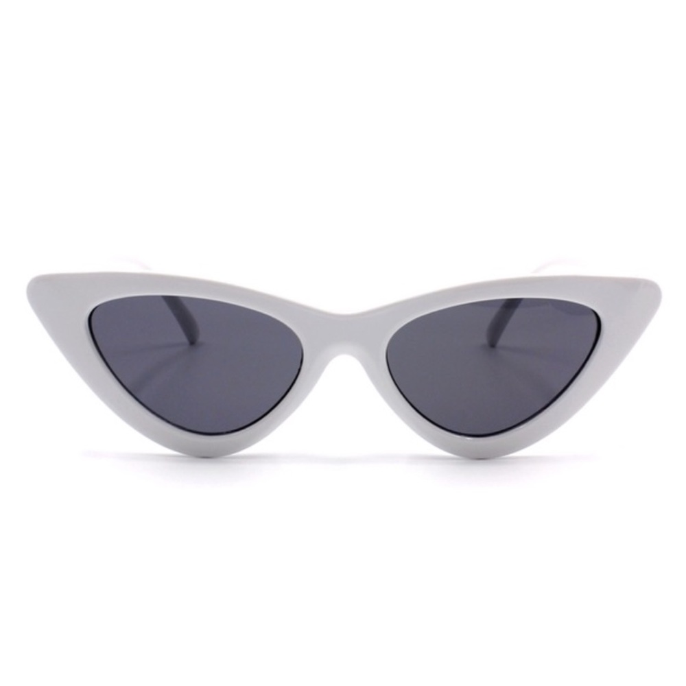 cat eye sunglasses in white